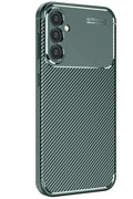 Samsung Galaxy S25 Uyumlu Kılıf Auto Focus Karbon Kapak - Koyu Yeşil