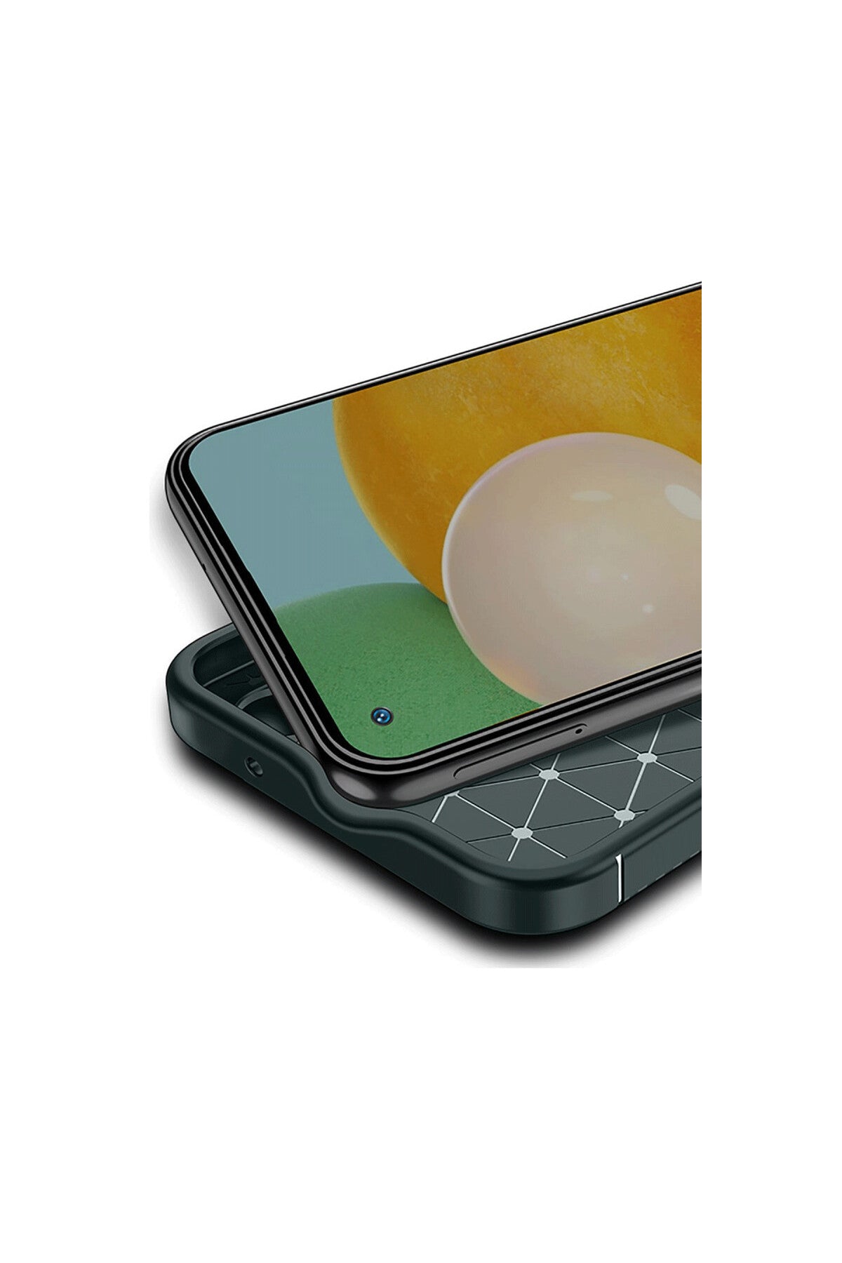 Tecno Spark 30 Uyumlu Kılıf Auto Focus Karbon Kapak - Koyu Yeşil