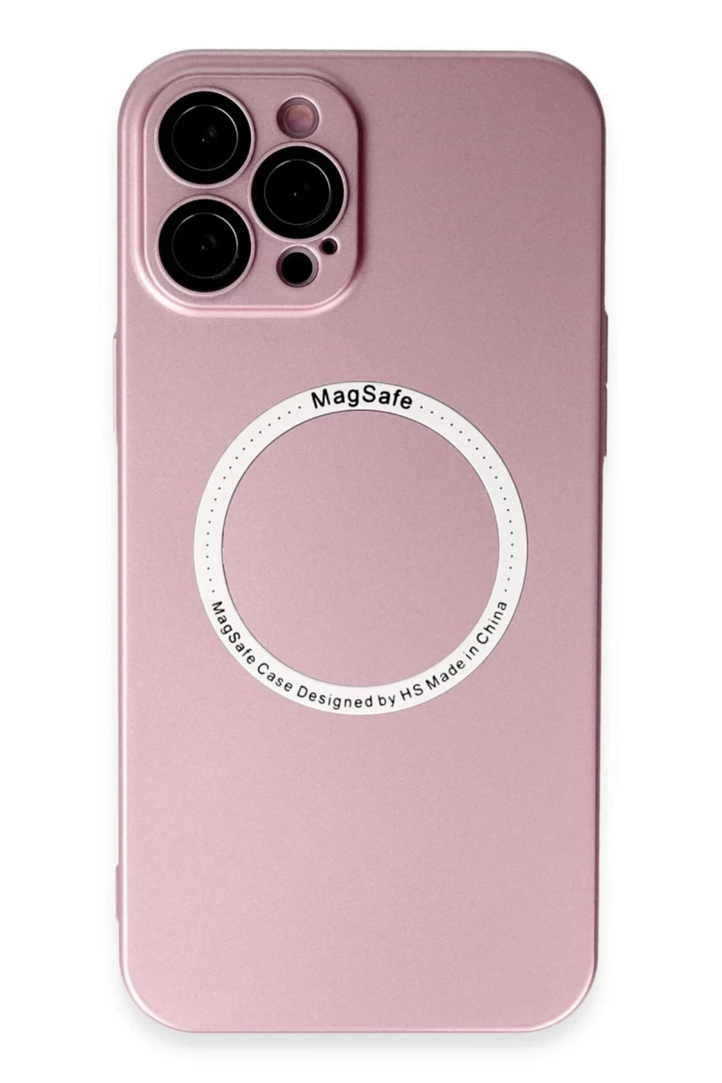 Apple iPhone 12 Pro Uyumlu Kılıf Jack Magneticsafe Lens Silikon - Rose Gold