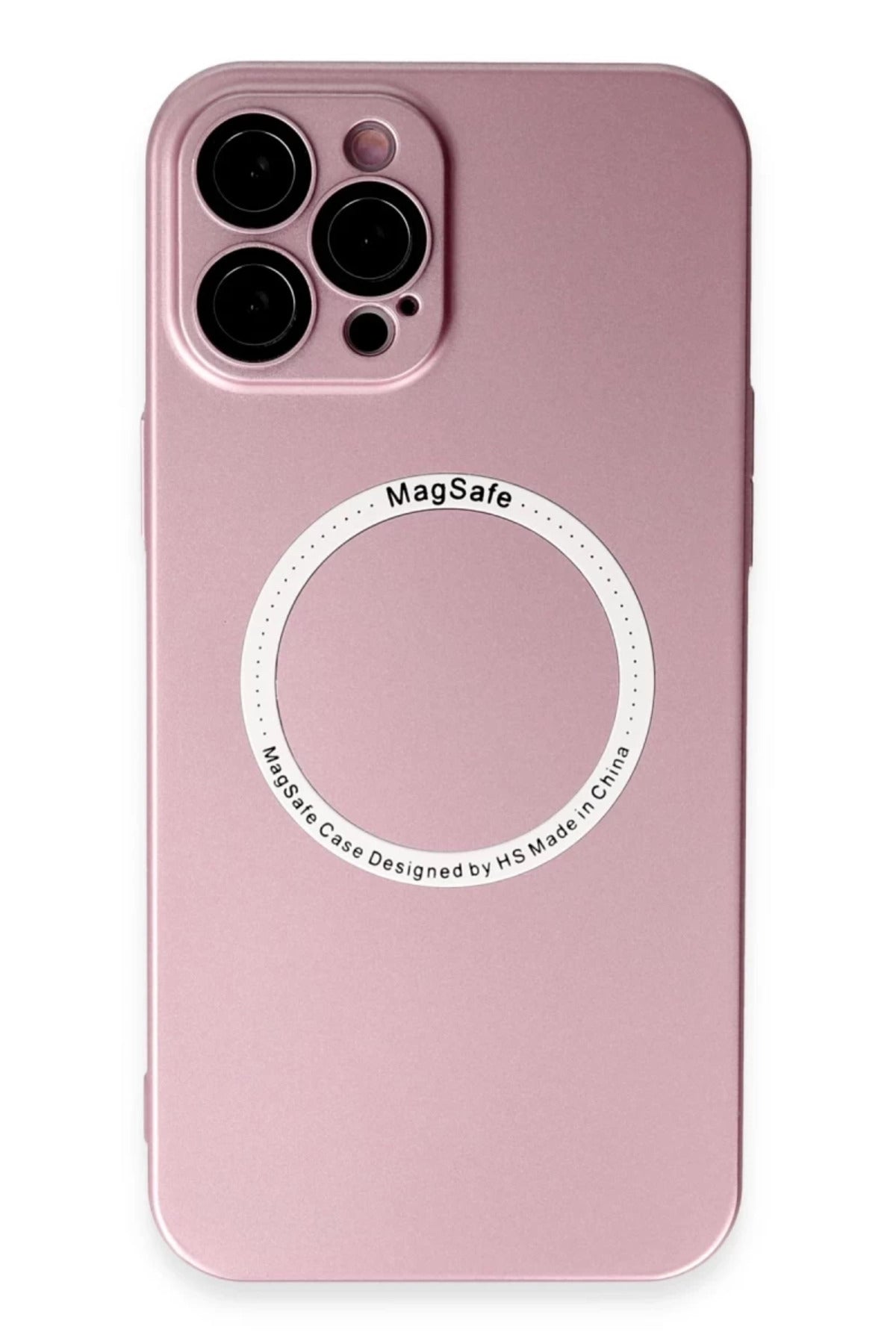 Apple iPhone 12 Pro Uyumlu Kılıf Jack Magneticsafe Lens Silikon - Rose Gold
