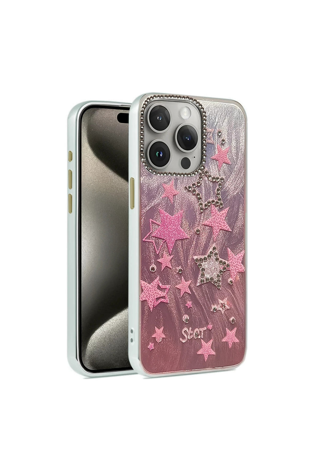Apple iPhone 15 Pro Max Uyumlu Kılıf Blade Aynalı Desenli Kapak - Desen 7