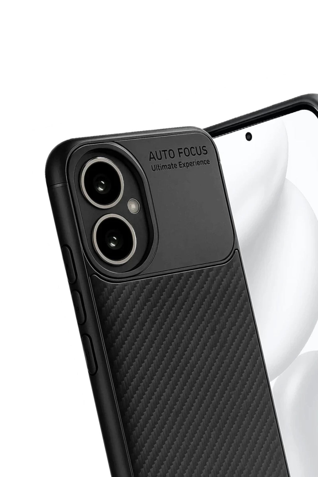 Honor 400 Uyumlu Kılıf Auto Focus Karbon Kapak - Siyah