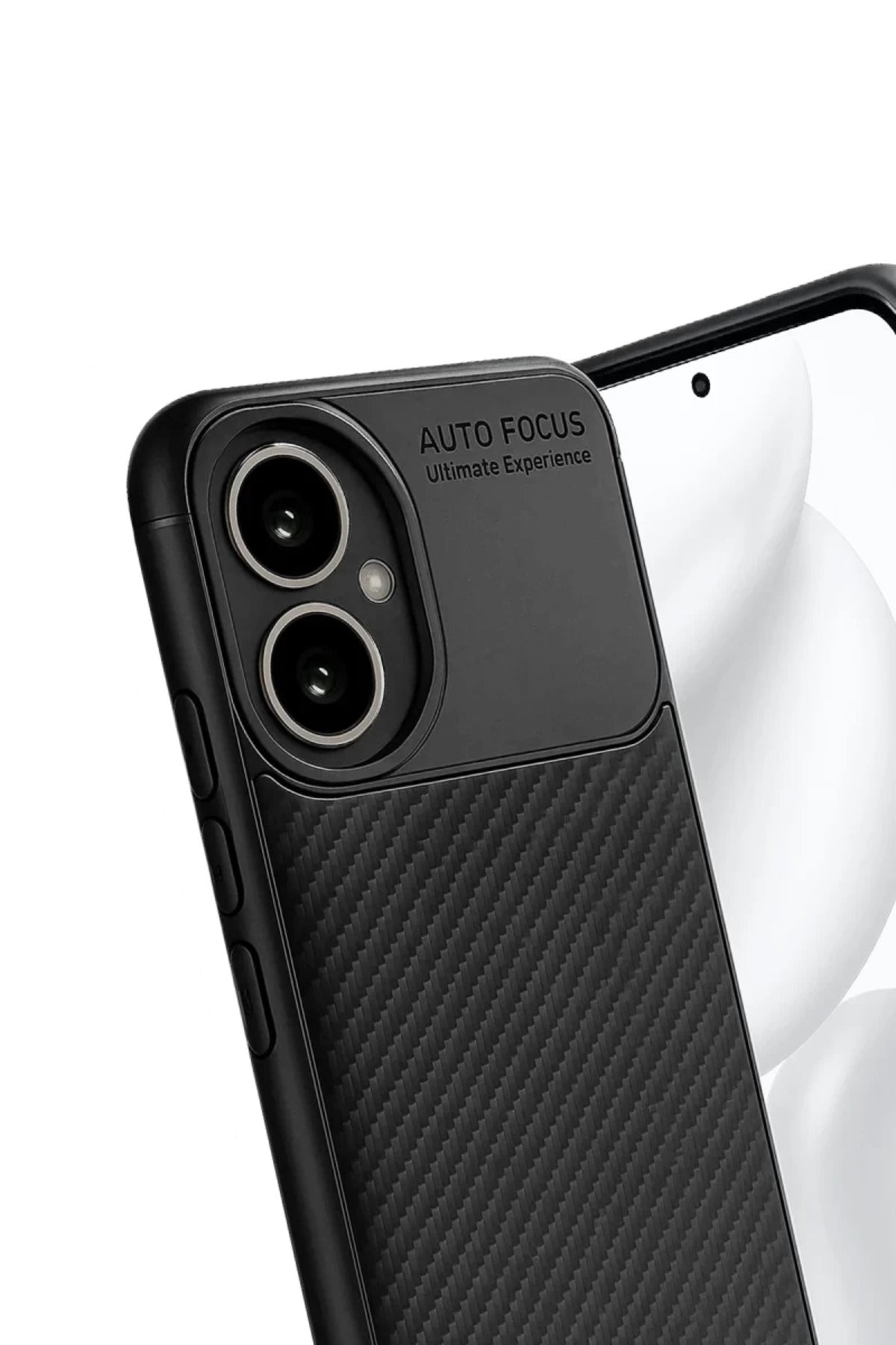 Honor 400 Uyumlu Kılıf Auto Focus Karbon Kapak - Siyah