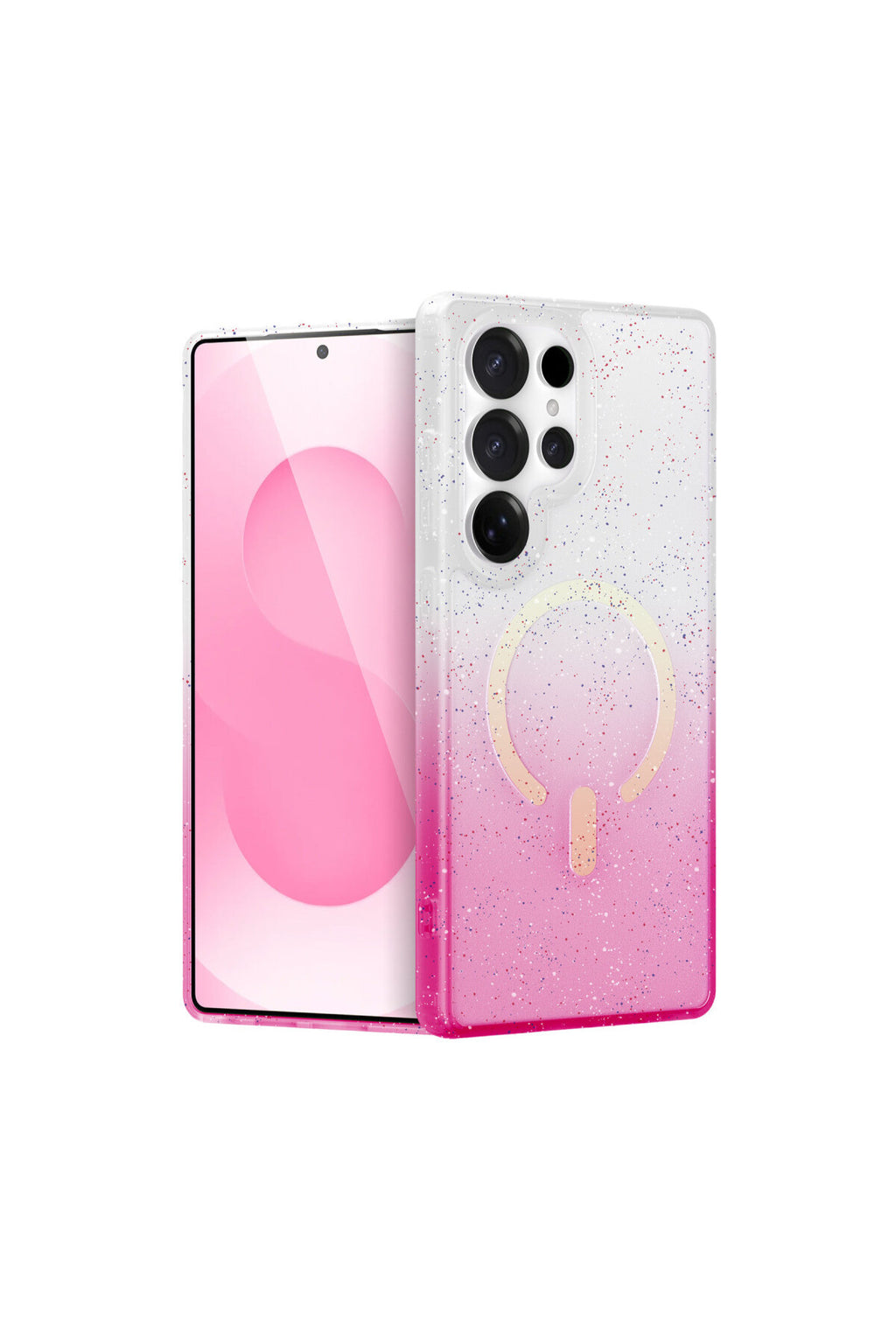 Samsung Galaxy S25 Ultra Uyumlu Pummel Shiny Magsafe Kapak - Pembe