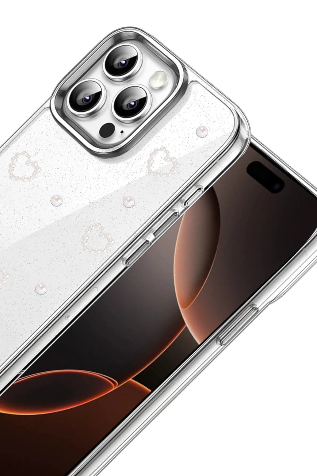 Apple iPhone 15 Pro Uyumlu Fiyonk Desenli Kapak - Desen 10