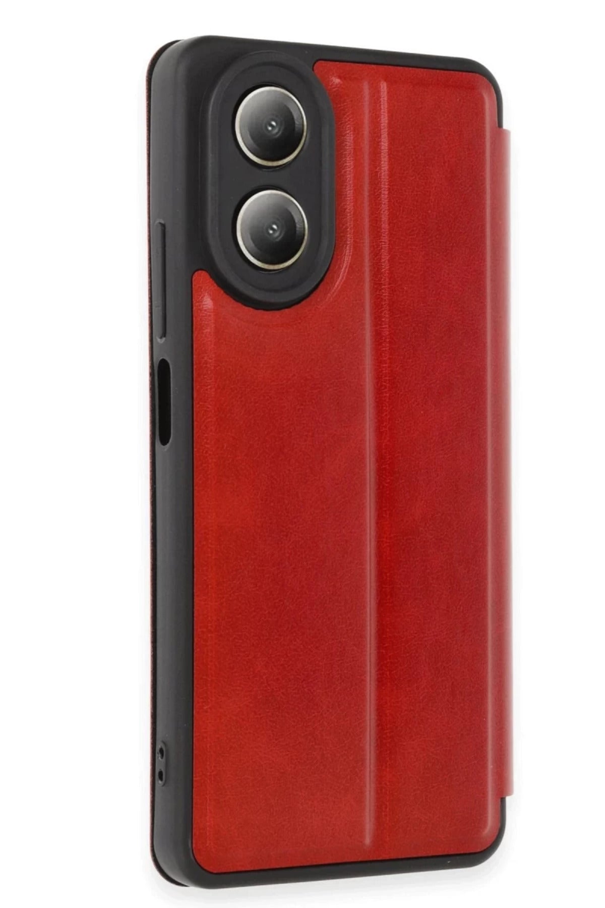 Oppo A38 Uyumlu Kılıf Flip Cover - Kırmızı