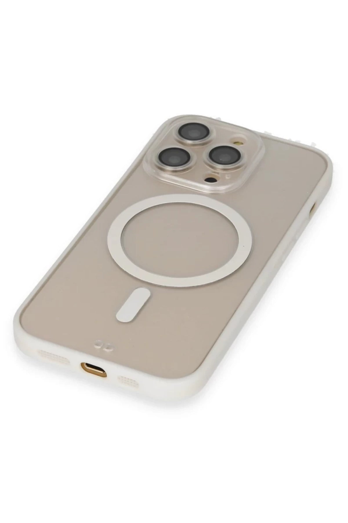 Apple iPhone 14 Pro Uyumlu Kılıf Grand Magneticsafe Kapak - Beyaz