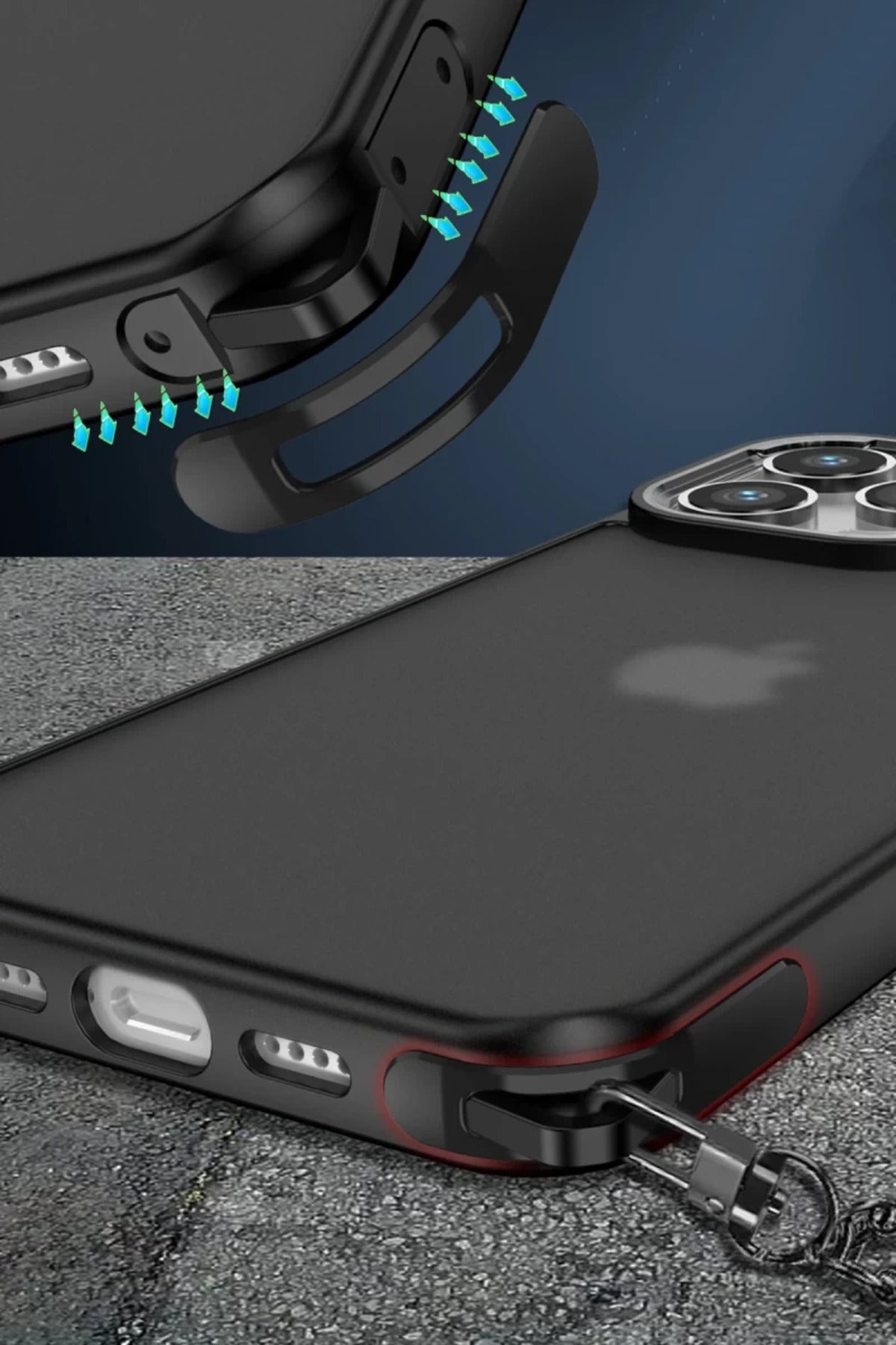 Apple iPhone 14 Pro Max Uyumlu Kılıf Elegant Kapak - Pudra