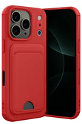 Apple iPhone 17 Pro Uyumlu Kelvin Kartvizitli Silikon - Kırmızı