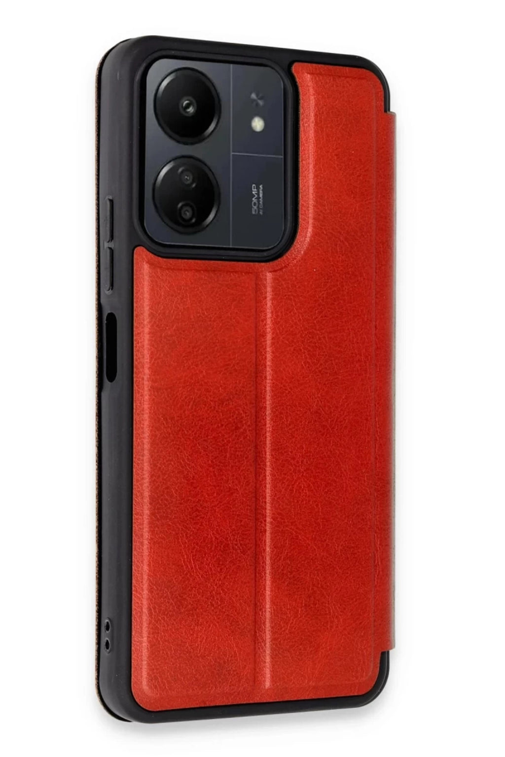 Xiaomi Redmi 13C Uyumlu Kılıf Flip Cover - Kırmızı