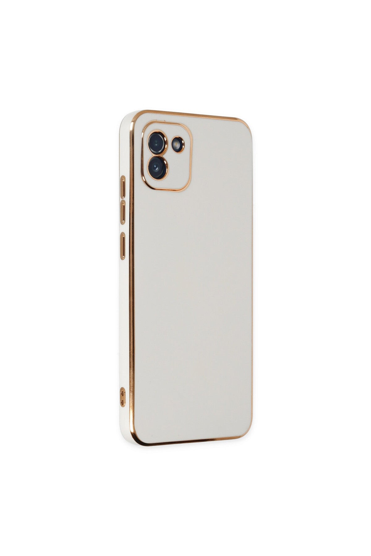 Samsung Galaxy A03 Uyumlu Kılıf Volet Silikon - Beyaz