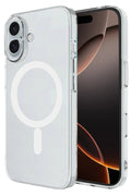 Apple iPhone 16 Plus Uyumlu Kılıf Magneticsafe Şeffaf Silikon - Şeffaf