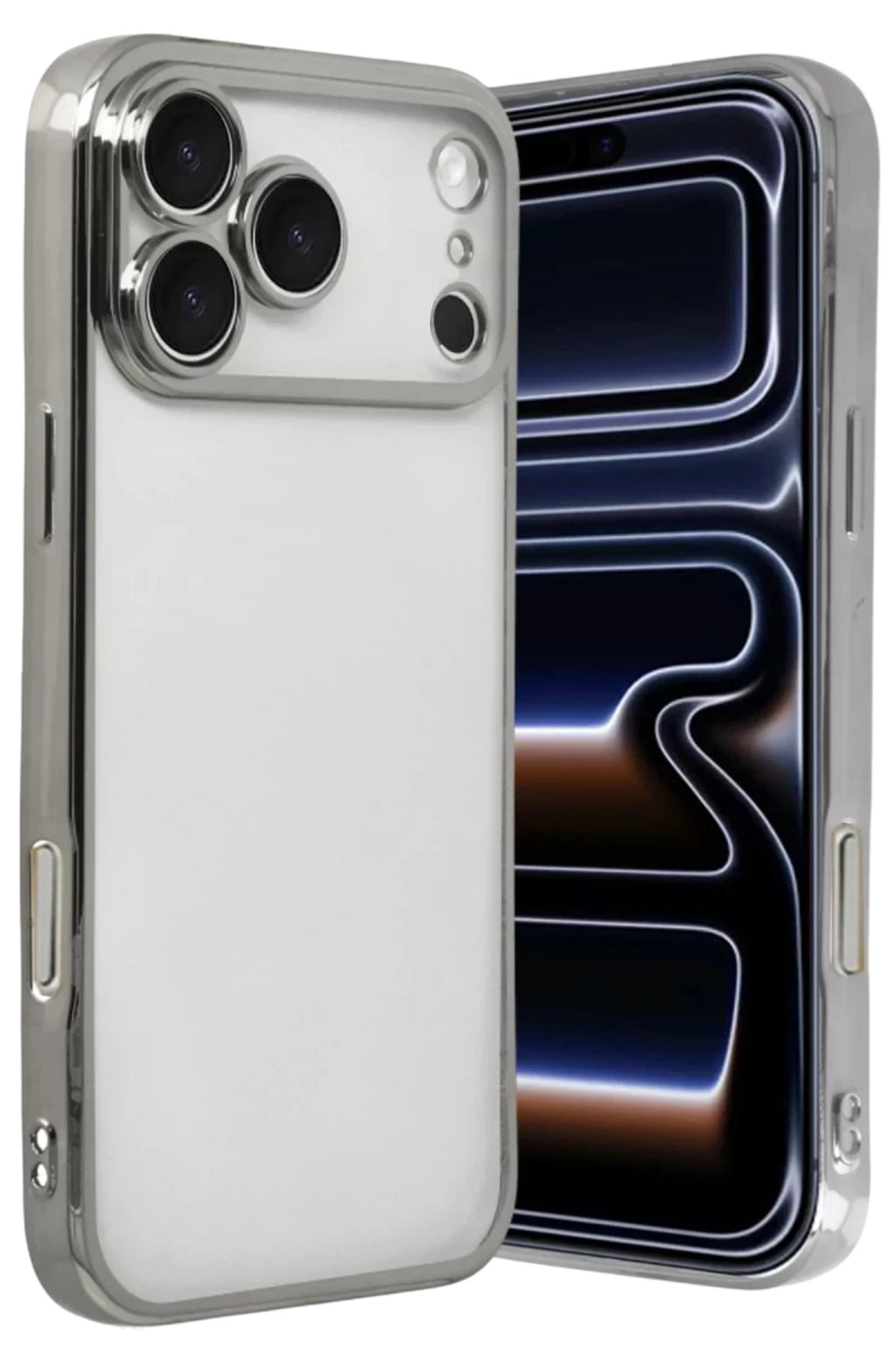 Apple iPhone 17 Pro Uyumlu Lensli Silikon - Gümüş