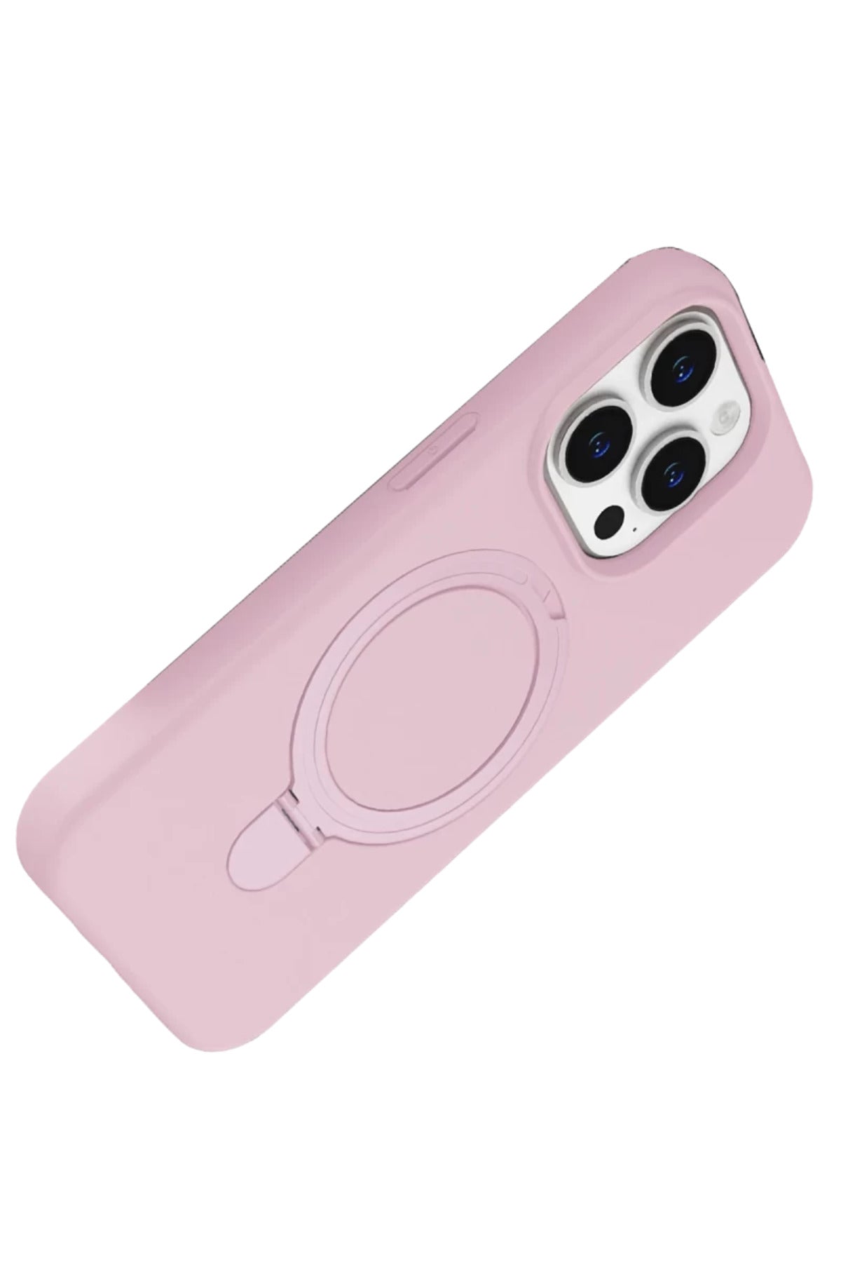 Apple iPhone 14 Pro Max Uyumlu Regal Magsafe Standlı Kapak - Açık Pembe