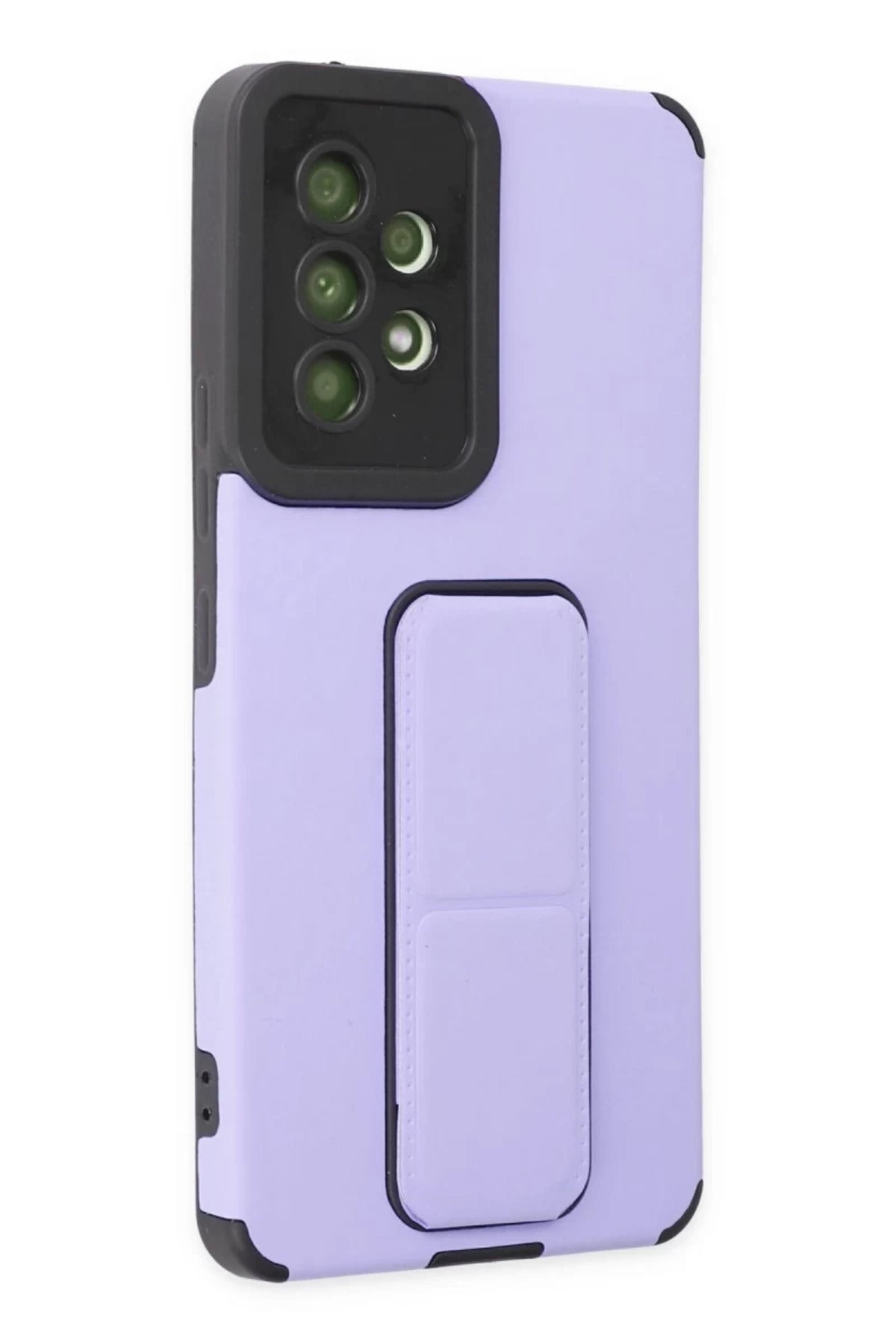 Samsung Galaxy A53 5G Uyumlu Kılıf Mega Standlı Silikon - Lila