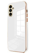 Samsung Galaxy M15 Uyumlu Kılıf Volet Silikon - Beyaz