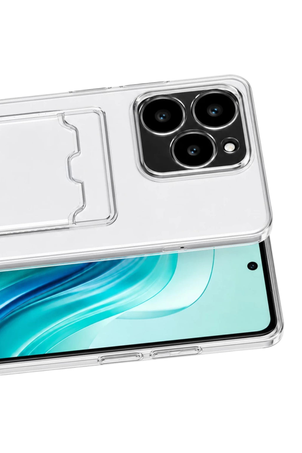 Realme C61 Uyumlu Kılıf Kart Şeffaf Silikon - Şeffaf