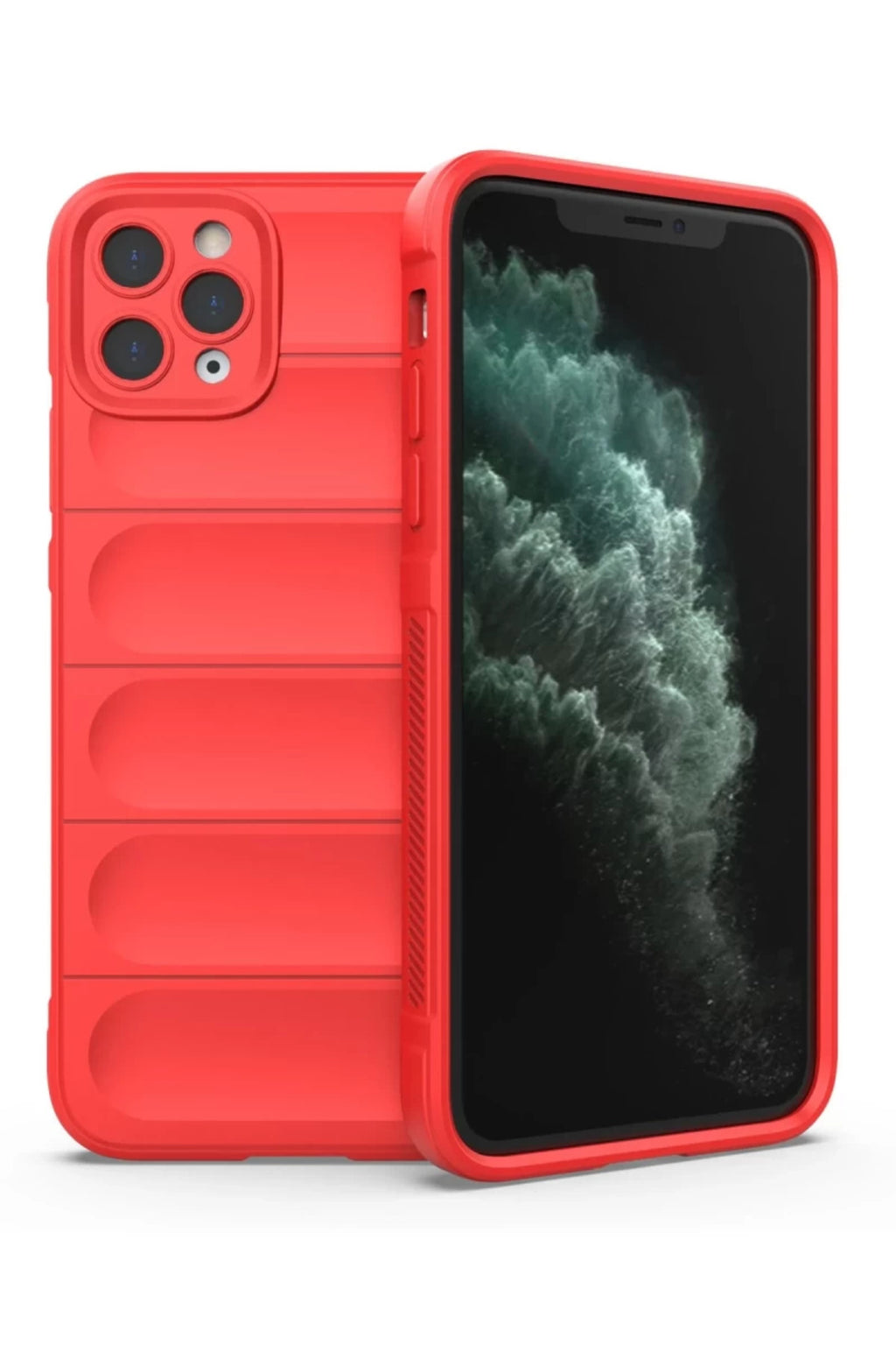 Apple iPhone 11 Pro Max Uyumlu Kılıf Optimum Silikon - Kırmızı