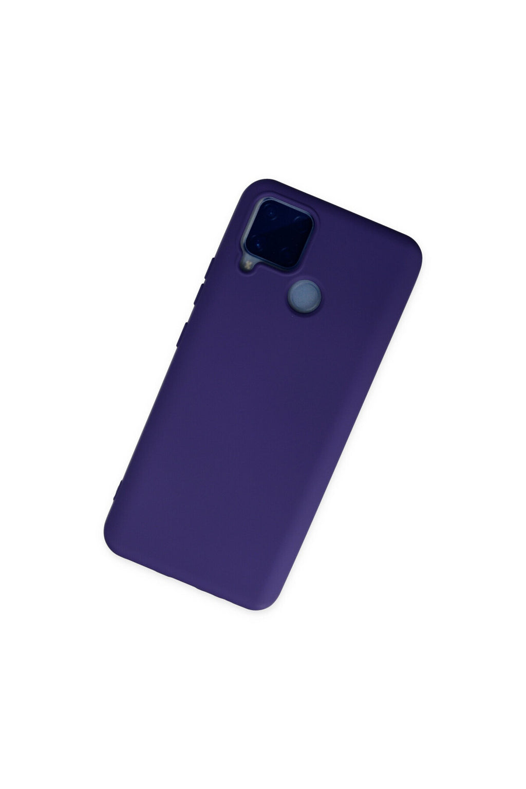 Realme C15 Uyumlu Kılıf Nano içi Kadife Silikon - Mor