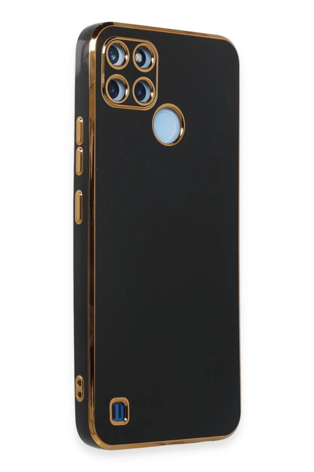 Realme C25Y Uyumlu Kılıf Volet Silikon - Siyah