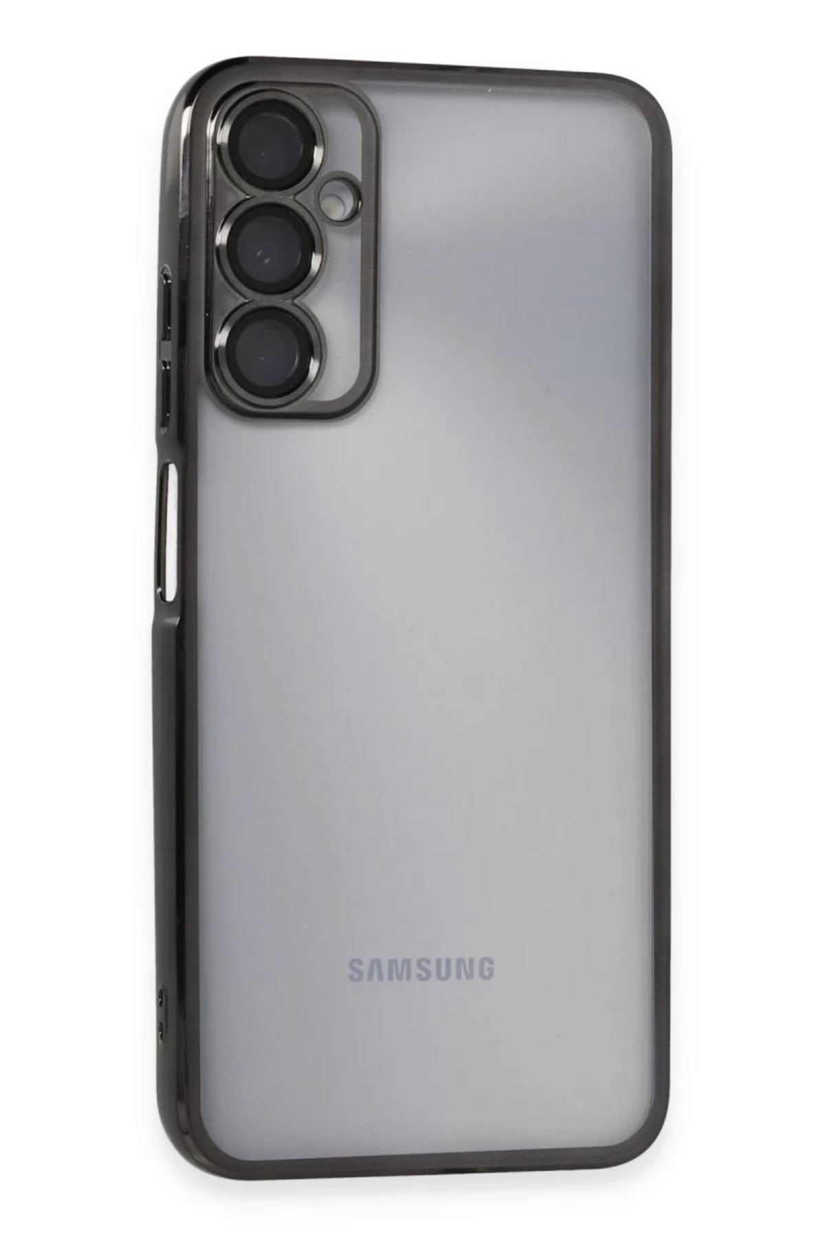 Samsung Galaxy A05S Uyumlu Kılıf Lensli Silikon - Siyah