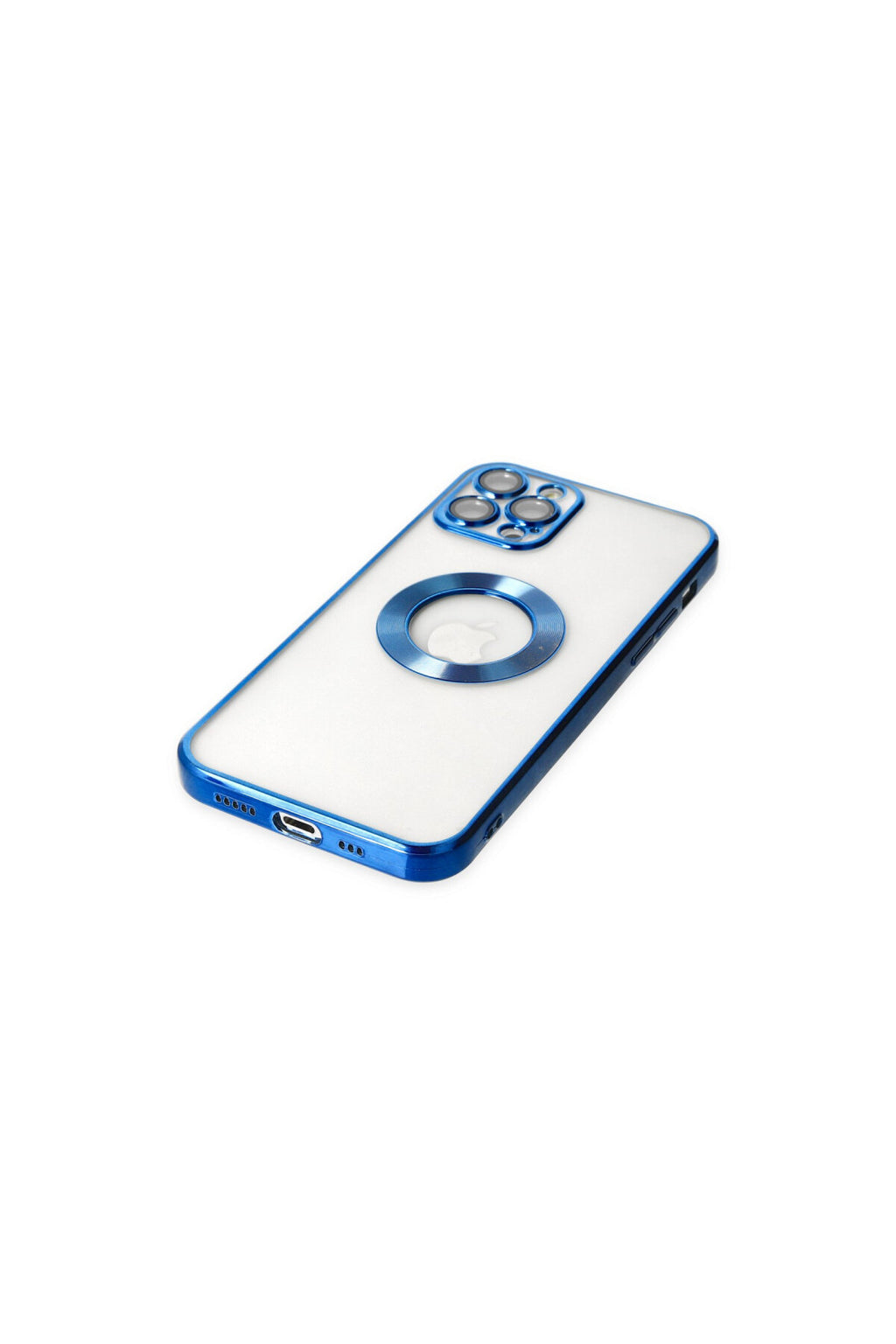Apple iPhone 12 Pro Uyumlu Kılıf Slot Silikon - Mavi