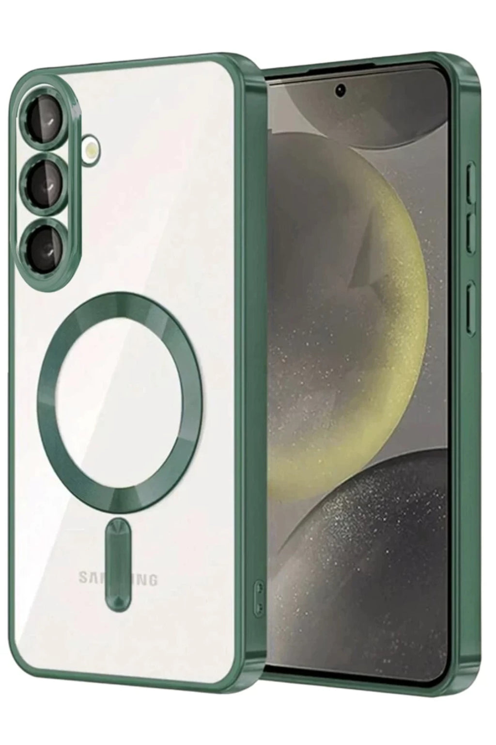 Samsung Galaxy A57 5G Uyumlu Kross Magneticsafe Kapak - Koyu Yeşil