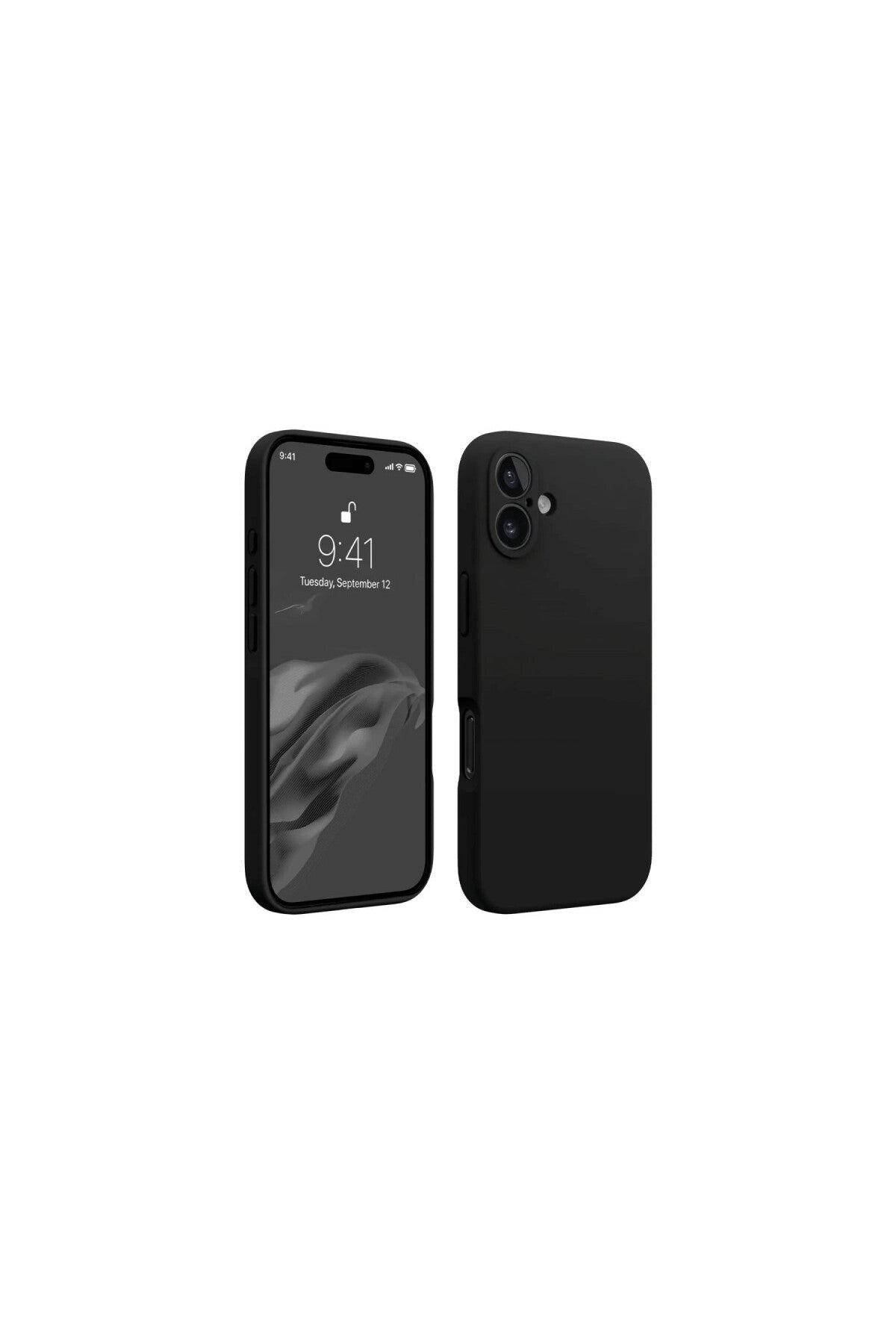 Apple iPhone 16 Plus Uyumlu Kılıf First Silikon - Siyah