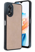 Oppo A38 Uyumlu Kılıf Aras Deri Kapak - Pudra