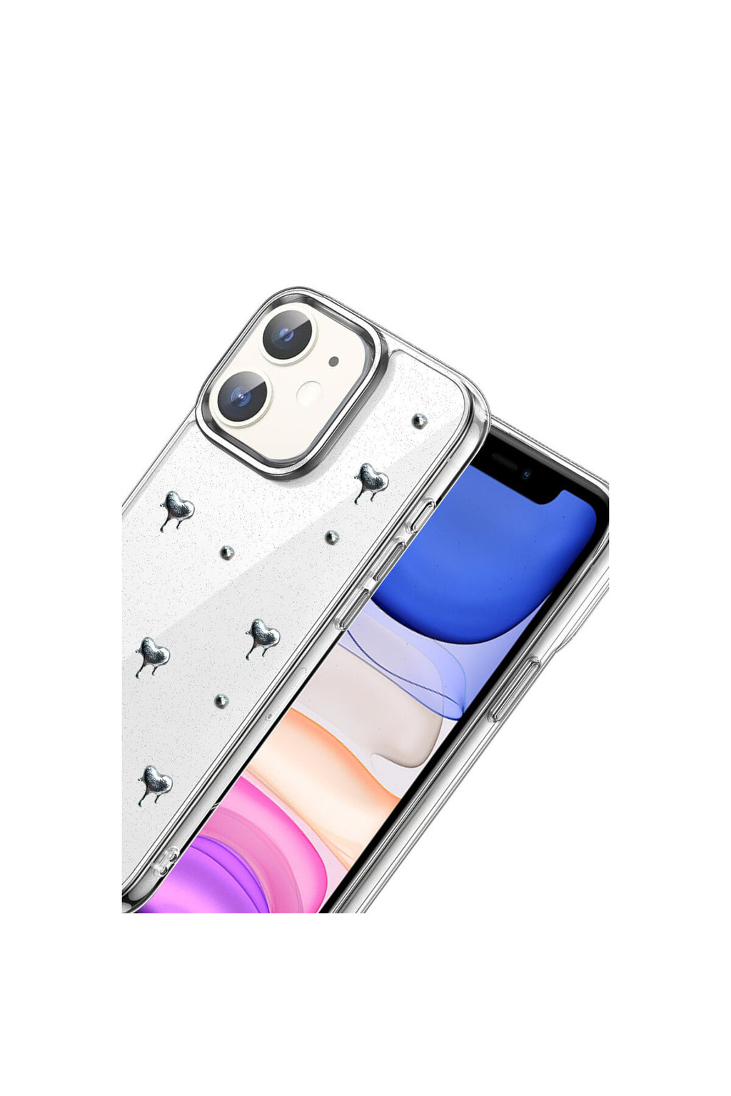 Apple iPhone 12 Uyumlu Fiyonk Desenli Kapak - Desen 1