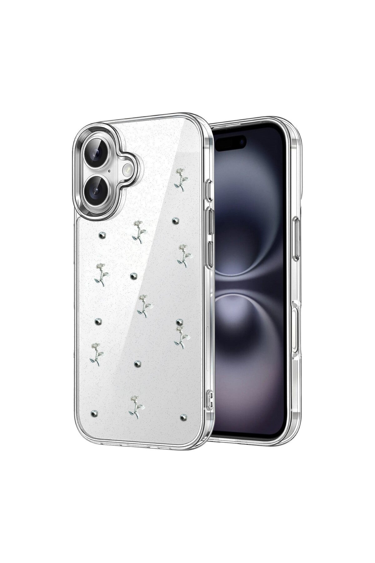 Apple iPhone 16 Uyumlu Fiyonk Desenli Kapak - Desen 4