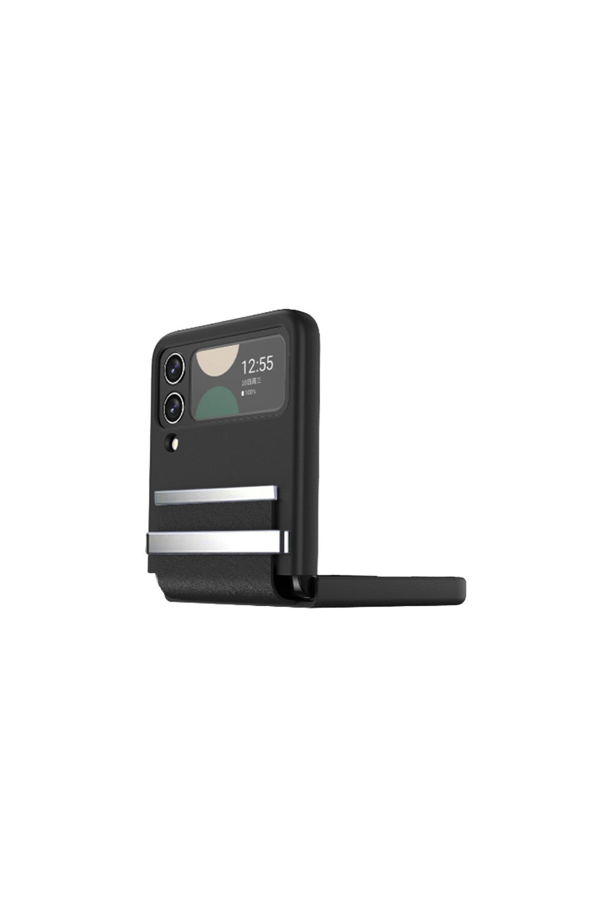 Samsung Galaxy Z Flip 3 Kılıf Belt Flip Kapak - Siyah