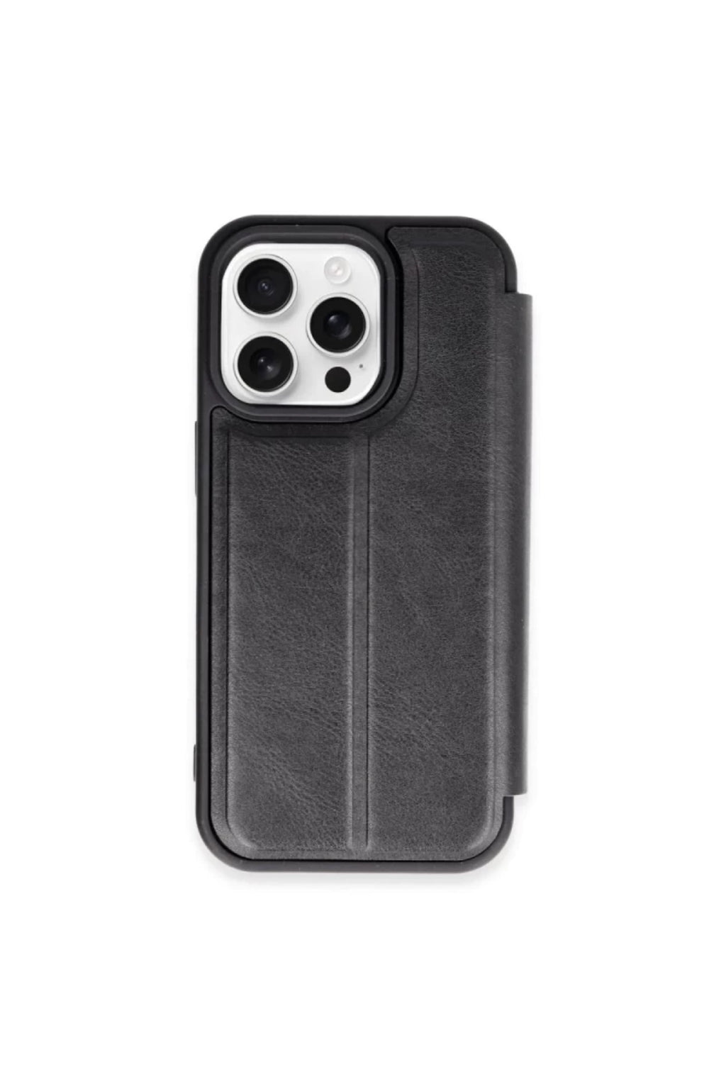 Apple iPhone 15 Pro Max Uyumlu Kılıf Flip Cover - Siyah