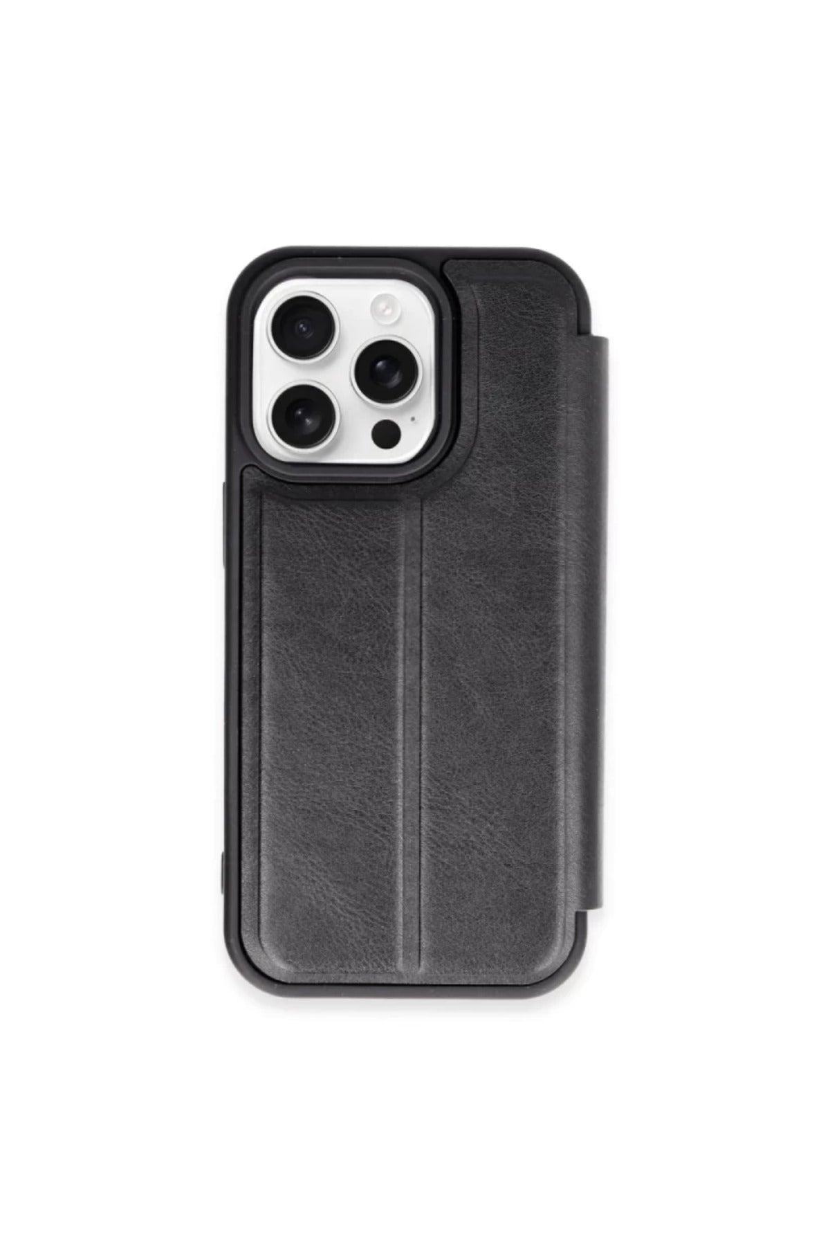 Apple iPhone 15 Pro Max Uyumlu Kılıf Flip Cover - Siyah