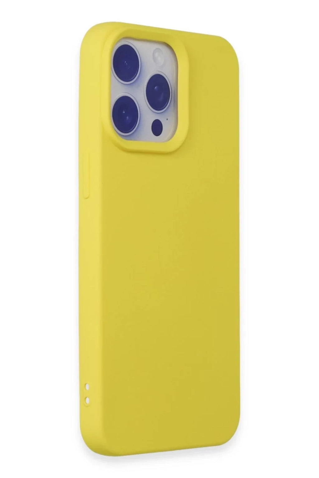 Apple iPhone 15 Pro Max Uyumlu Kılıf Nano içi Kadife Silikon - Sarı
