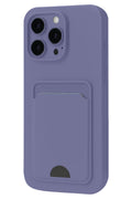 Apple iPhone 16 Plus Uyumlu Kılıf Kelvin Kartvizitli Silikon - Lila