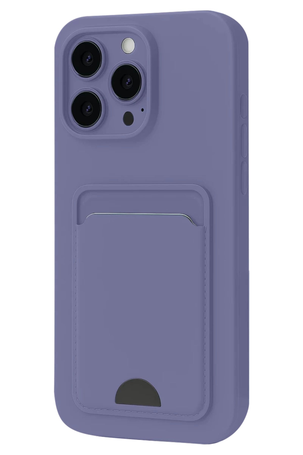 Apple iPhone 16 Plus Uyumlu Kılıf Kelvin Kartvizitli Silikon - Lila