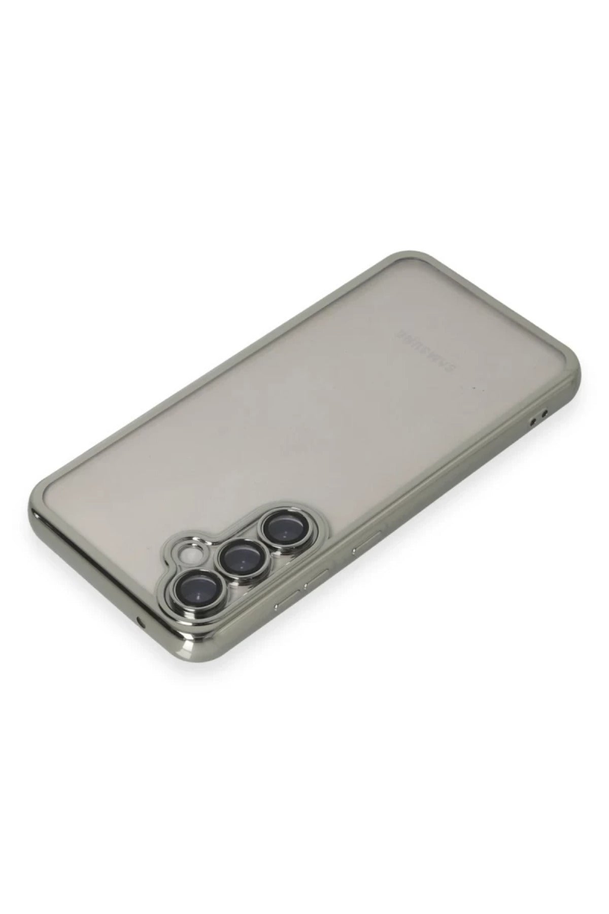 Samsung Galaxy S23 FE Uyumlu Kılıf Lensli Silikon - Gümüş