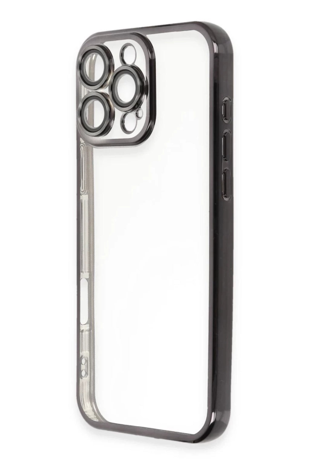 Apple iPhone 16 Pro Max Uyumlu Kılıf Lensli Silikon - Siyah