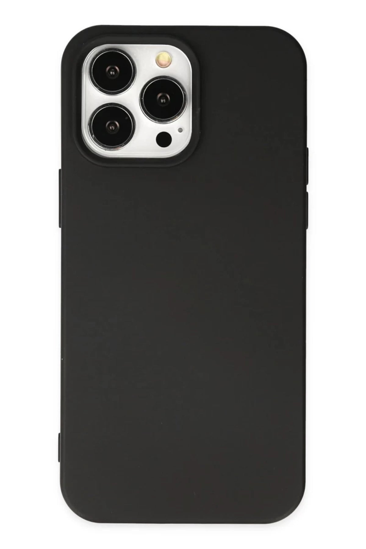 Apple iPhone 15 Pro Uyumlu Kılıf Nano içi Kadife Silikon - Siyah