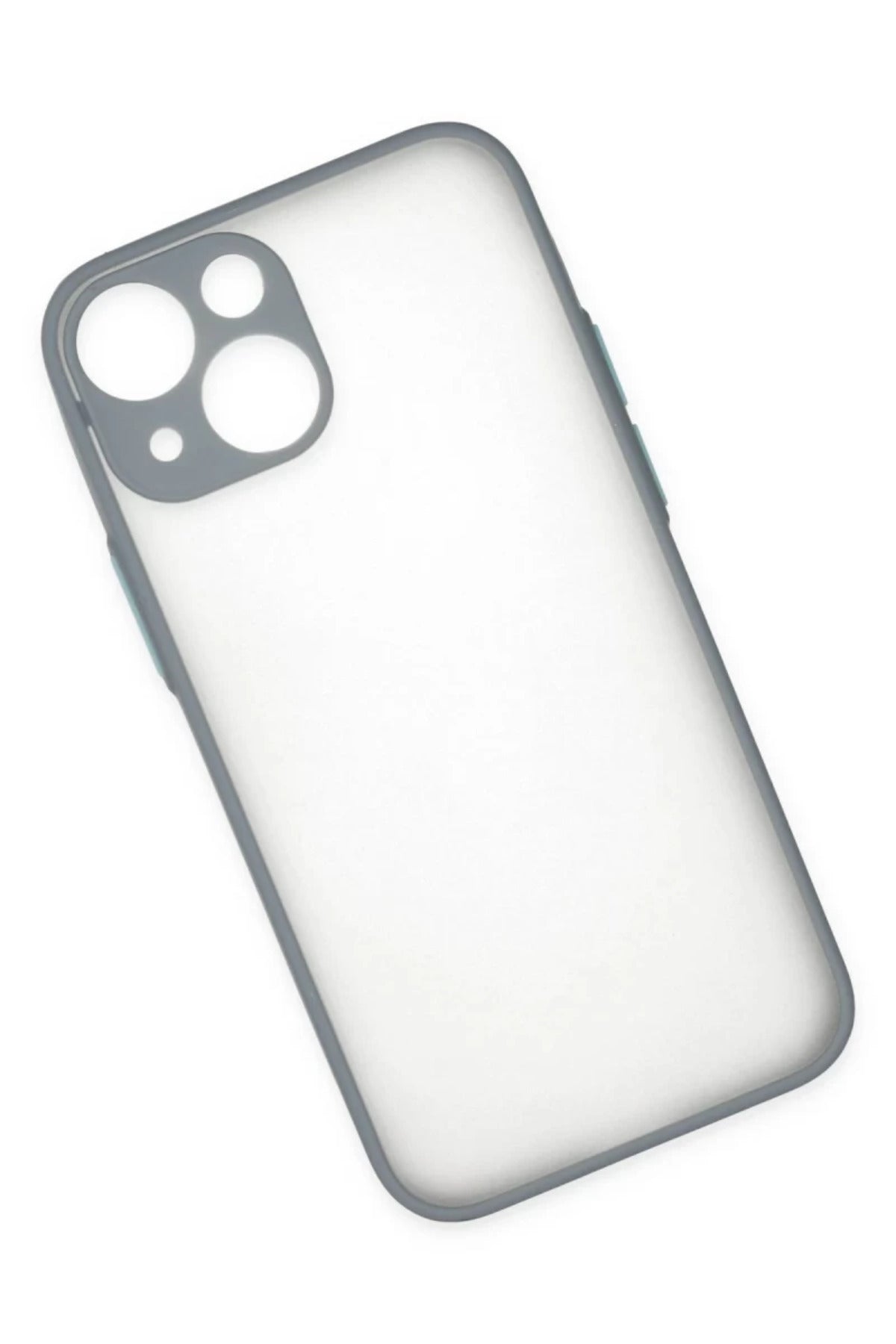 Apple iPhone 15 Plus Uyumlu Kılıf Montreal Silikon Kapak - Gri