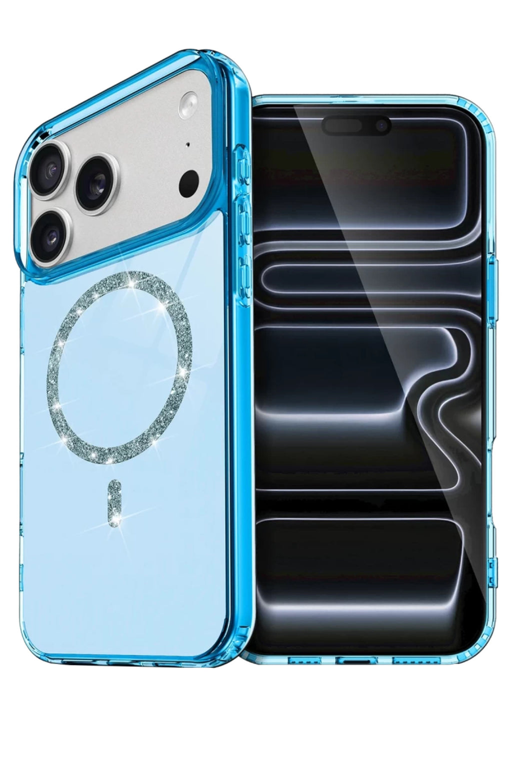 Apple iPhone 17 Pro Uyumlu Live Diamond Magsafe Kapak - Mavi