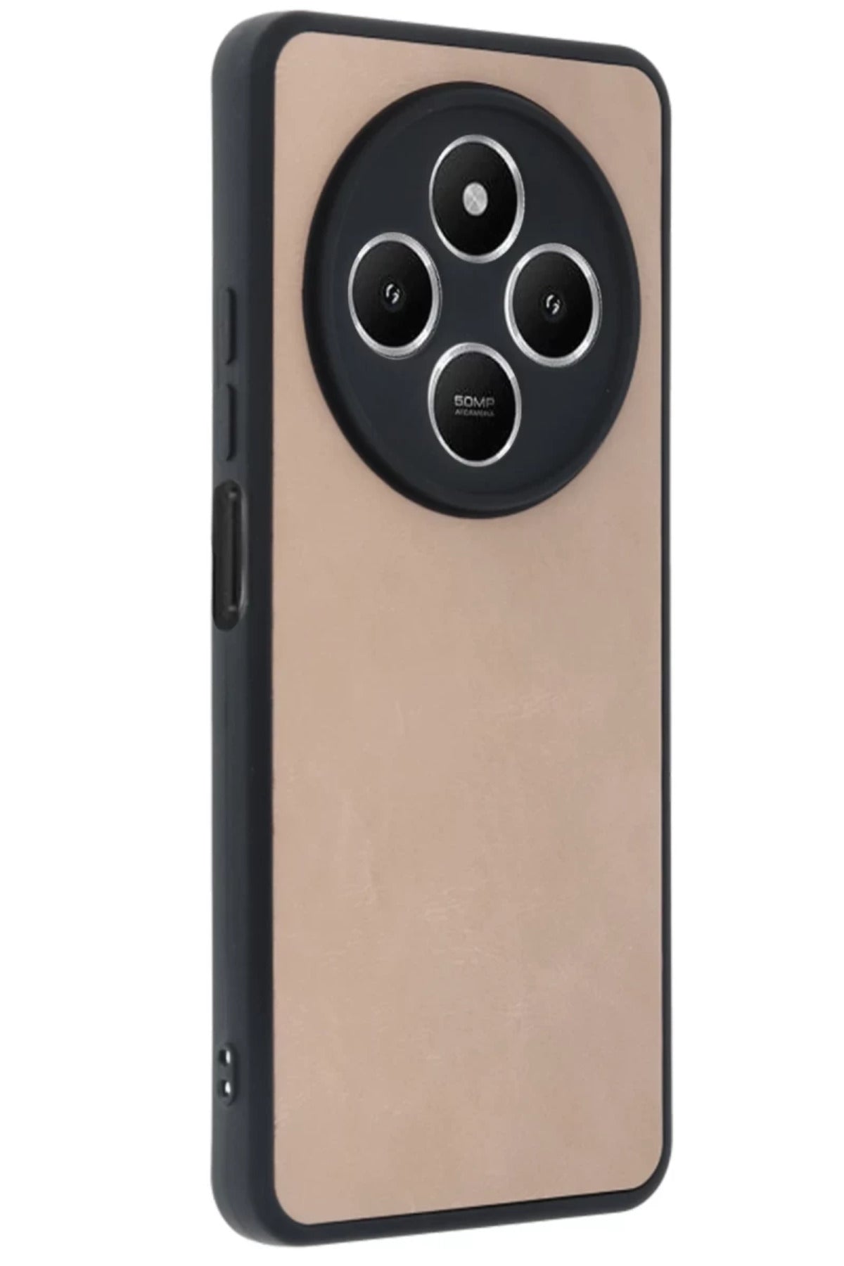 Xiaomi Redmi 14C Uyumlu Kılıf Aras Deri Kapak - Pudra