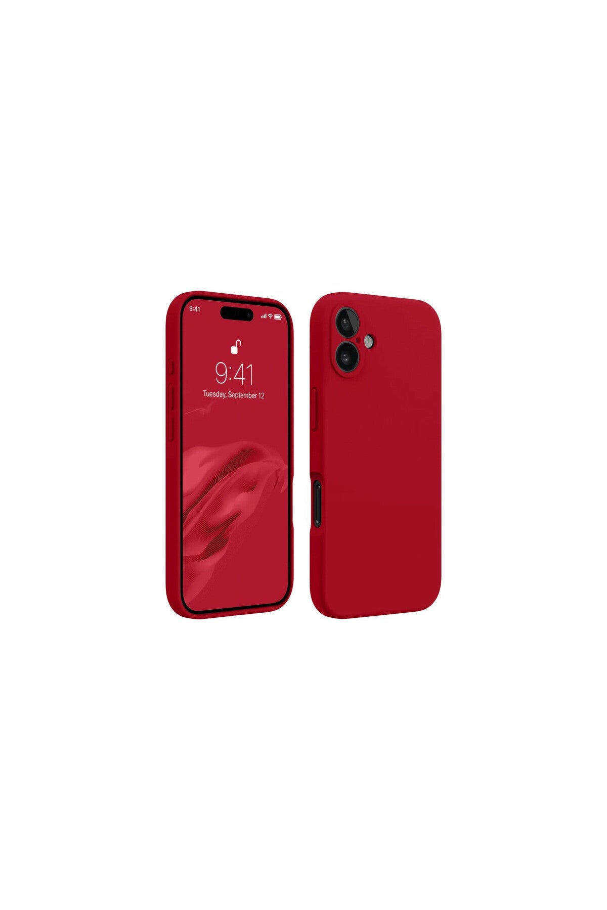 Apple iPhone 16 Uyumlu Kılıf First Silikon - Kırmızı