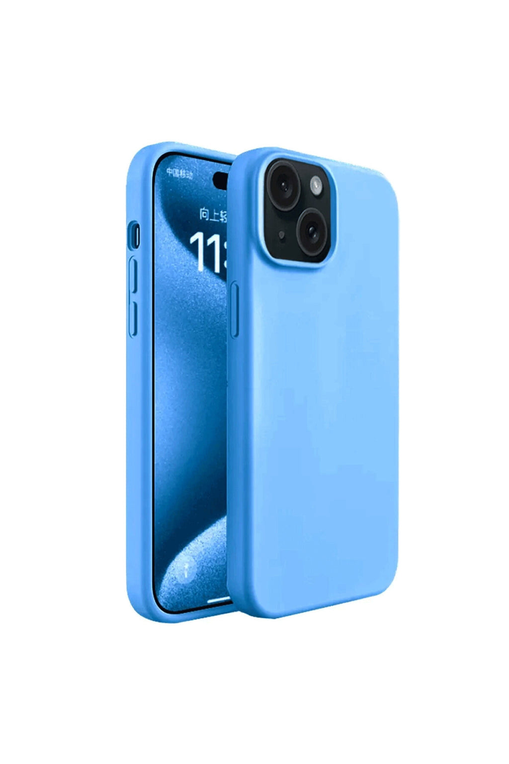 Apple iPhone 15 Uyumlu Kılıf First Silikon - Mavi