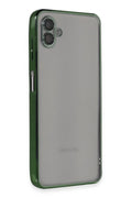 Samsung Galaxy A04 Uyumlu Kılıf Lensli Silikon - Yeşil