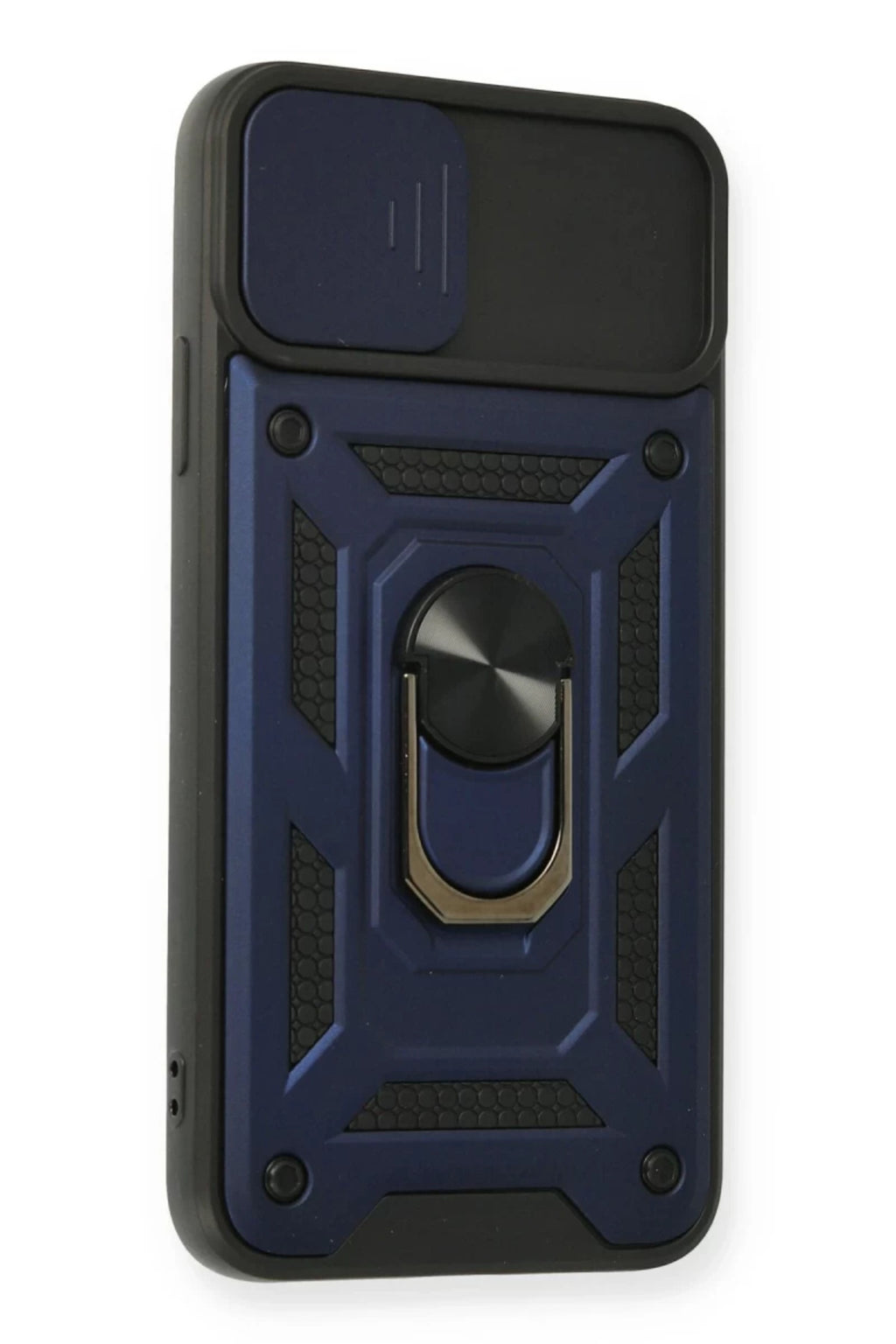 Apple iPhone 11 Pro Max Uyumlu Kılıf Pars Lens Yüzüklü Silikon - Lacivert