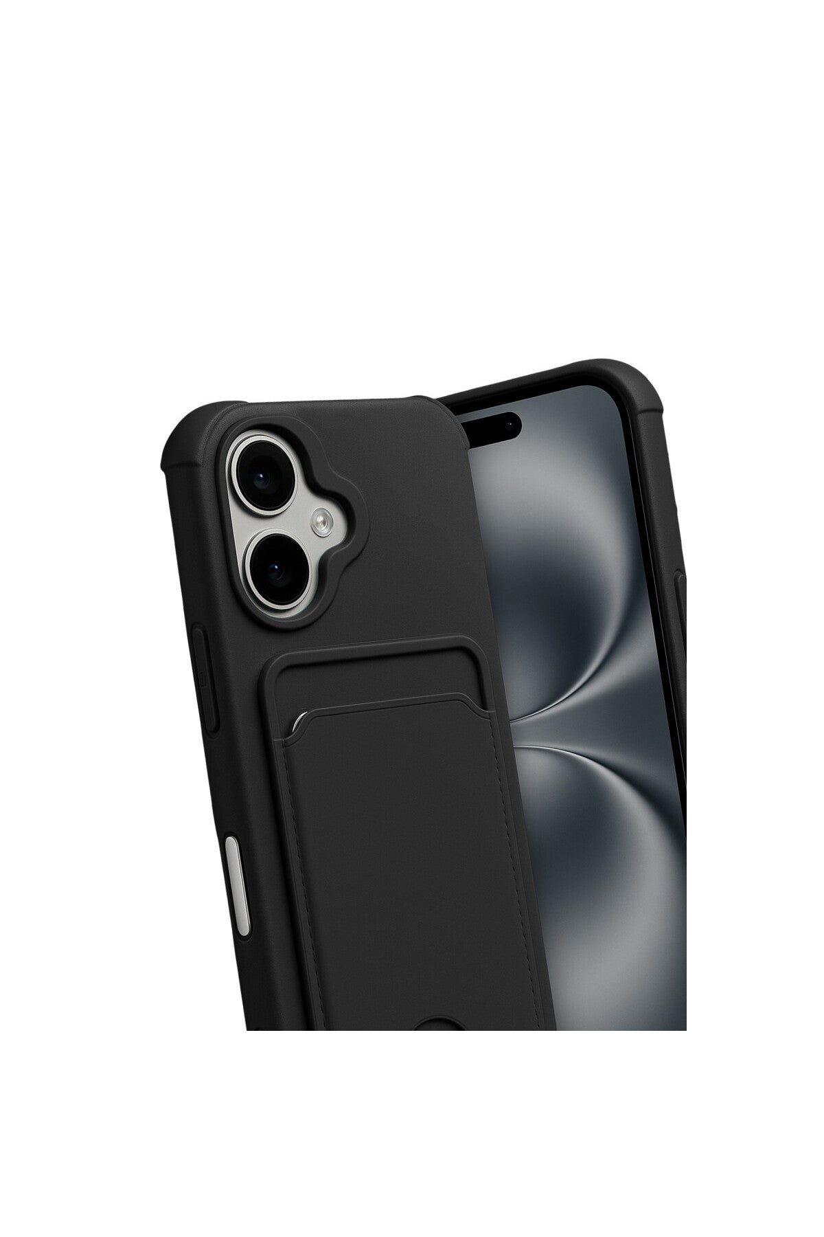 Apple iPhone 17 Uyumlu Kelvin Kartvizitli Silikon - Siyah