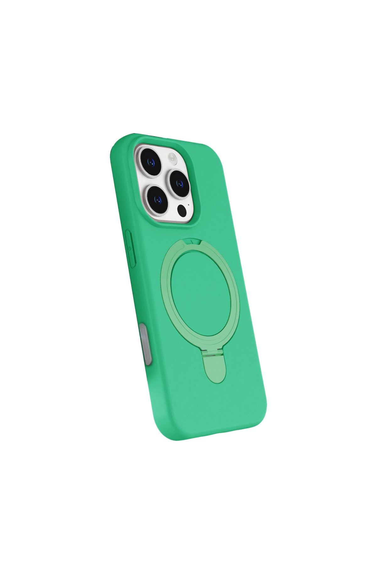 Apple iPhone 16 Pro Max Uyumlu Regal Magsafe Standlı Kapak - Yeşil