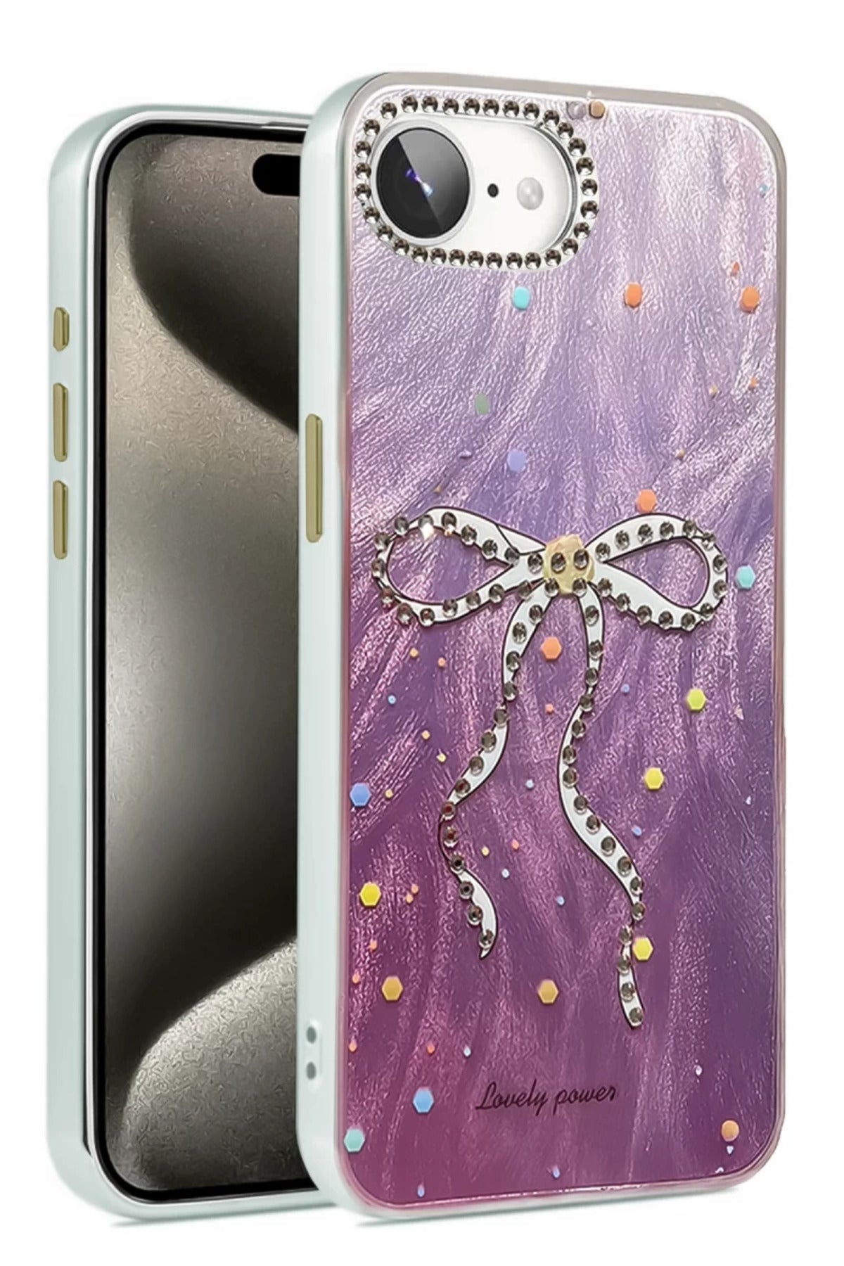 Apple iPhone 16E Uyumlu Kılıf Blade Aynalı Desenli Kapak - Desen 1